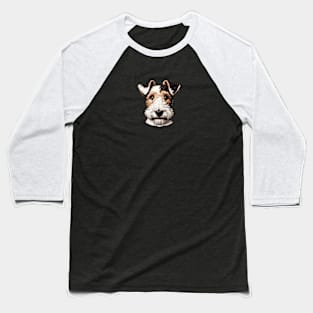 Fox terrier Illustration Baseball T-Shirt